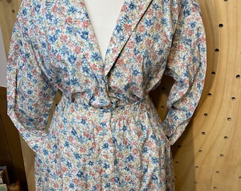 Vintage Liz Sport Floral Cotton Maxi Skirt Set – Cottagecore Romantic Pastel Outfit