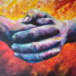 L’œuvre des mains, Wall Art, Acrylique sur toile, Art Print, Print on Paper, Pioneers, statement aesthetic interior design, home decor