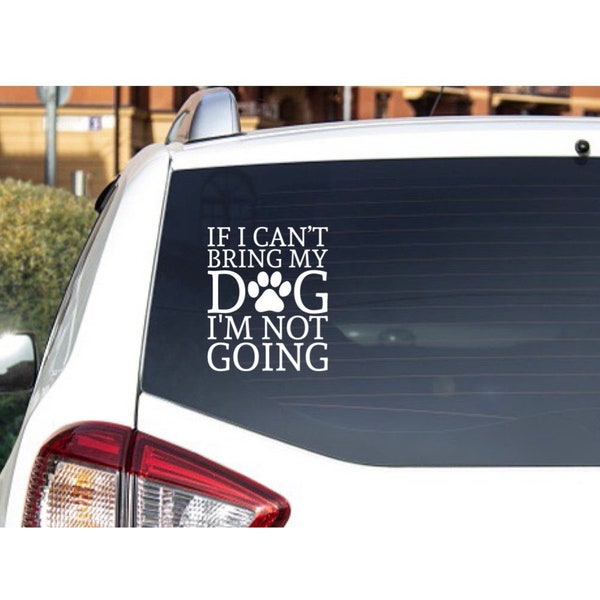 Dog Car Window Vinyl Decal, Cute Funny Large Car Decal for Women, Unique Small Gift for Best Friend’s Birthday, Permanent Decal for Tumbler