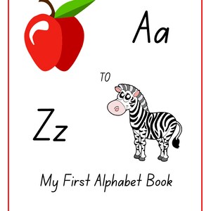 My First Alphabet Book - Printable PDF Instant Download