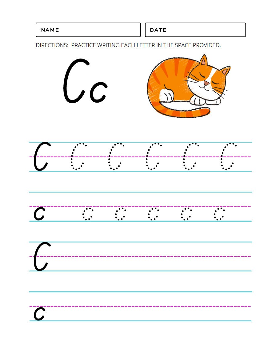 My First Alphabet Book Printable PDF Instant Download Etsy