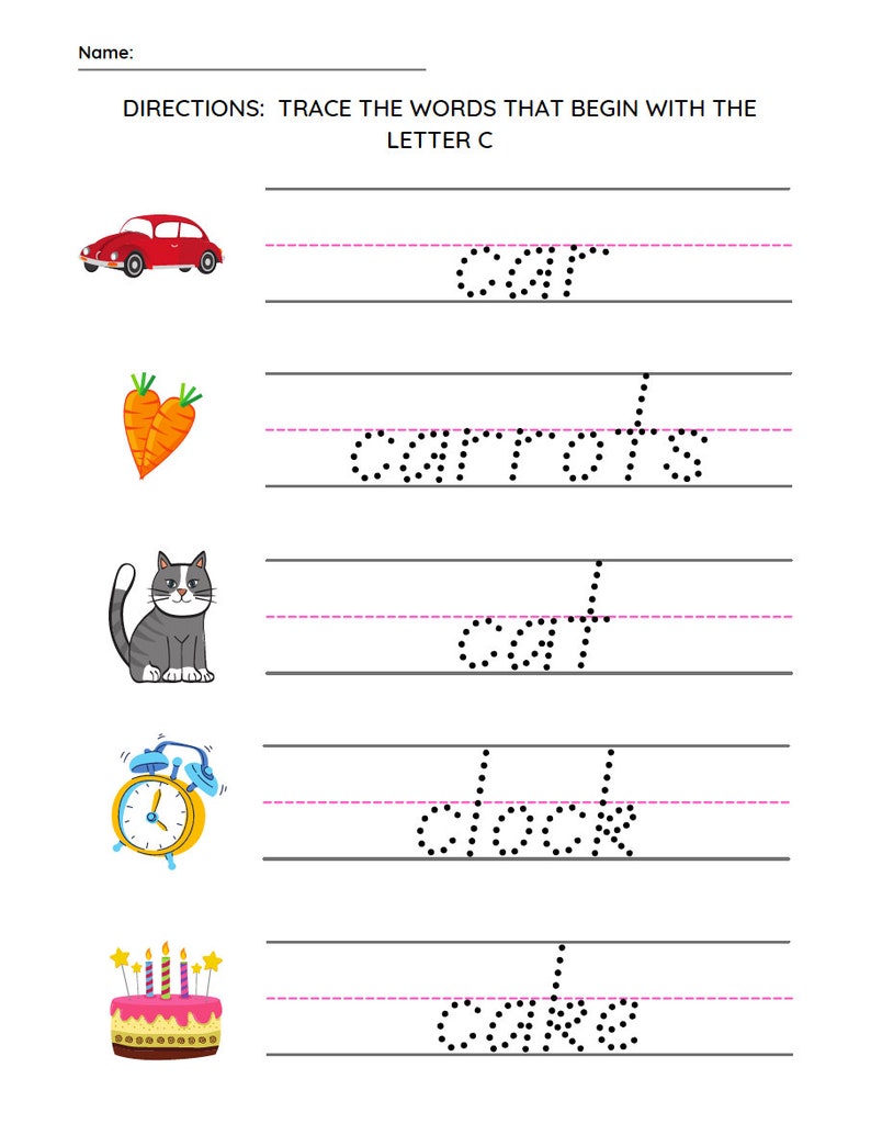 My First Alphabet Book Printable PDF Instant Download Etsy