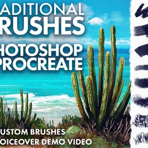 Traditional Texture Brushes for Photoshop & Procreate