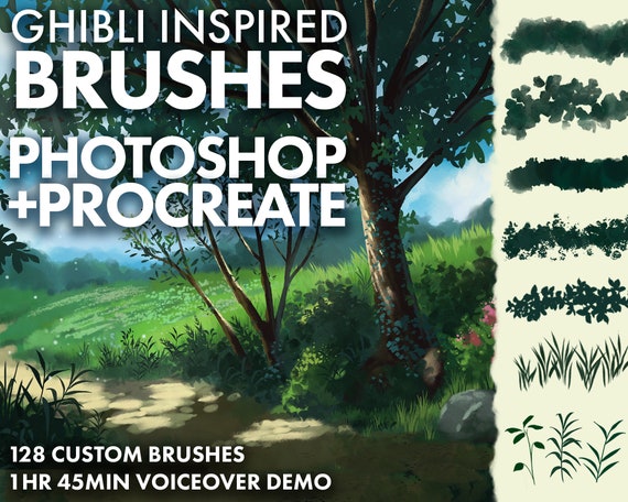 Ghibli Inspired Brushes for Photoshop and Procreate - Etsy
