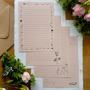 Carta da lettere - Carta per San Valentino - Cancelleria fatta a mano - Carta per lettere d'amore - Lettera al mio amore
