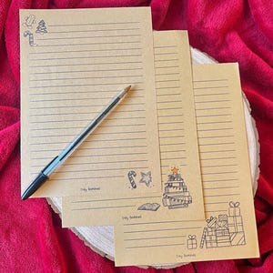 Carta da lettere - Natale - Carta a tema - Cancelleria fatta a mano - Bookish