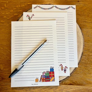 Briefpapier - kleurrijke kerst - themapapier - handgemaakt briefpapier