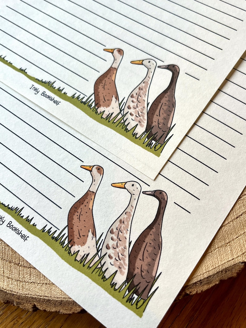Letter Writing Paper - Chickens & Ducks - Themed Paper - White Paper ...