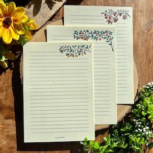 Carta da lettere - Albero da frutto - Carta a tema - Carta bianca - Cancelleria fatta a mano - Carta da lettere Cottagecore