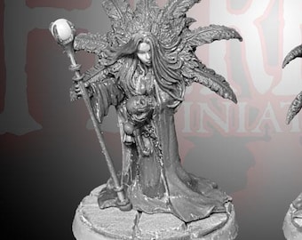 Sister Of Crows, female Necromancer, for Undead ( 28mm scale miniature)