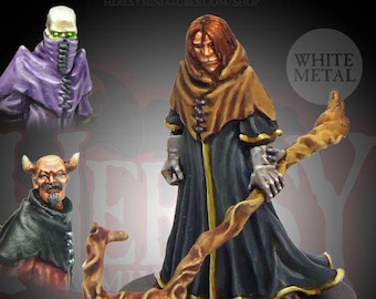Apprentice Mage / Warlock /Liche (Wizard) - 28mm Heroic Scale Fantasy Miniature