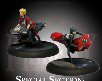 Special Section: Operatives on Hoverbikes (2x 28mm Scale miniatures)