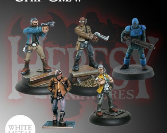 SciFi Ship Crew Deal (5 metal 28mm scale figures)