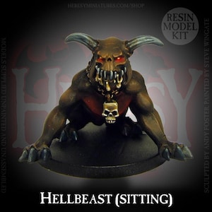 Hellbeast - Sitting (28mm/32mm scale hell hound resin miniature kit) - SPECIAL LIMITED OFFER