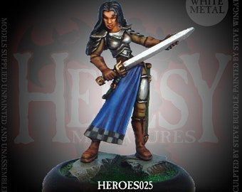 Caballero Paladín - Lady Monique - Miniatura de Fantasía a Escala Heroica de 28 mm