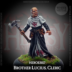 Frère Lucius, clerc - Miniature héroïque fantastique 28 mm