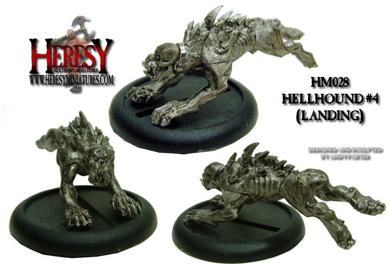 Hellhound(s) (28mm/32mm Scale Hell Hound Metal Miniature Kit) - Etsy