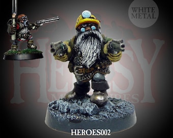 Classic Heresy Hero - 28mm Heroic Scale Dwarf Inventor/Miner