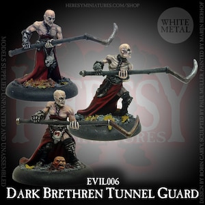 Dark Brethren Cultist Tunnel Guard 28mm Heroic Scale Fantasy Miniature 3 figure pack image 1