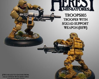 Sci Fi Trooper with Squad Support Weapon