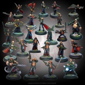 28mm scale SciFi Cyberpunk-style Trenchcoat Gang