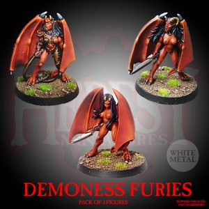 Demoness Furies (set of 3) (Metal version)