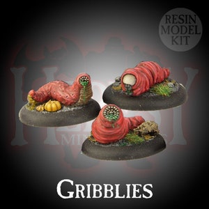 Gribblies (Maggot, Caterpillar, Leech) Set of 3 Resin Miniatures