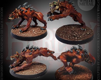 Hellhound(s) (28mm/32mm Scale Hell Hound Metal Miniature Kit) - Etsy