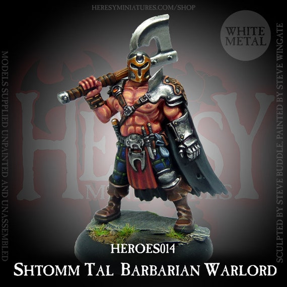 シュトム・タル、蛮族の武将 - 28 mm ヒロイックスケール ファンタジー 