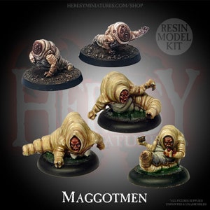 Maggotmen (5x resin figure pack) Perfect for Chaos Nurgle etc