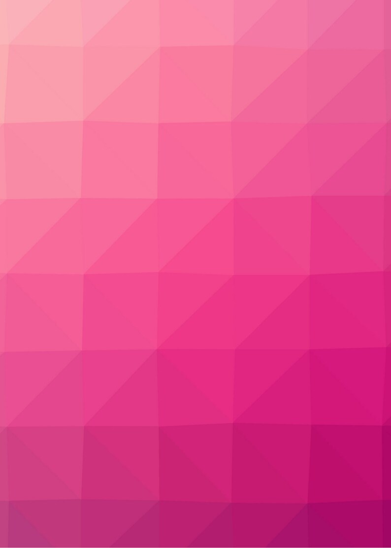 Pu&ograve; includere: Uno sfondo sfumato rosa e bianco con un motivo geometrico. Il motivo &egrave; composto da piccoli triangoli disposti in una griglia.