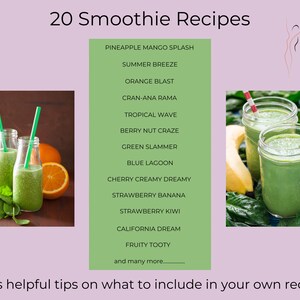 7 Day Green Smoothie Challenge / Self-care / Healthy Smoothie Recipes / Clean Eating Recipes / Healthy Daily habit / Weight Loss Recipes image 3