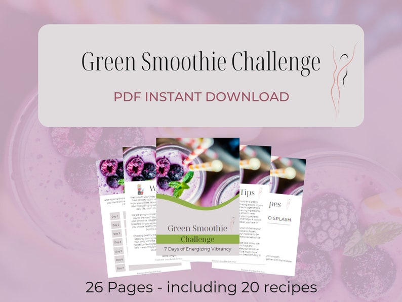 7 Day Green Smoothie Challenge / Self-care / Healthy Smoothie Recipes / Clean Eating Recipes / Healthy Daily habit / Weight Loss Recipes image 1