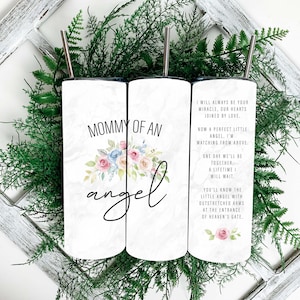 Angel Baby - Grossesse - Perte de nourrisson 20oz Skinny Straight Tumbler Wrap