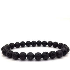 Lava Stone Bead Bracelet, Lava Stone Bracelet, Black Lava stone Bracelet, The Magical Lava Stone, Lava Rock Bracelet,