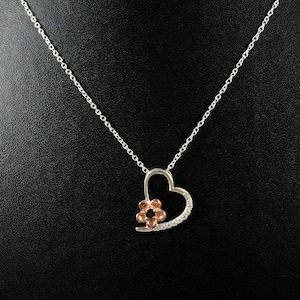 Black Spinel Heart Pendant, 925 Sterling Silver, Gemstone Heart Necklace, Boho Jewelry, Gift for Her