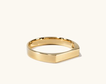 Signet Ring, Gold Signet Ring, Ring, Monogram Ring, Statement Ring, Minimalist Ring, Gift for Her, Christmas Gift, Dainty Ring