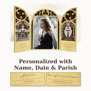 Confirmation Gift - Personalized Triptych 5X7 Picture Frame