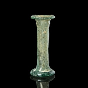 Roman glass candlestick unguentarium