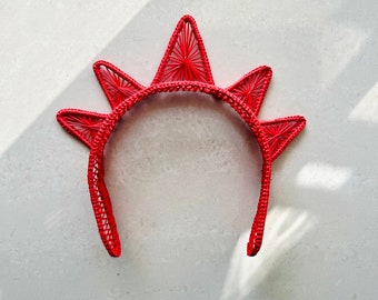 Holiday Red Handwoven Crown