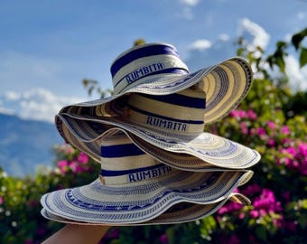 Handgjord Sombrero Vueltiao, Palma de Iraca, Colombian Heritage Hat