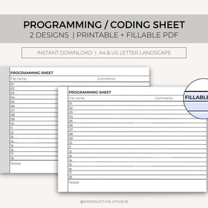 Programming Coding Notes, Programming Template, Programming, Cornell ...