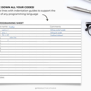 Programming Coding Notes, Programming Template, Programming, Cornell ...
