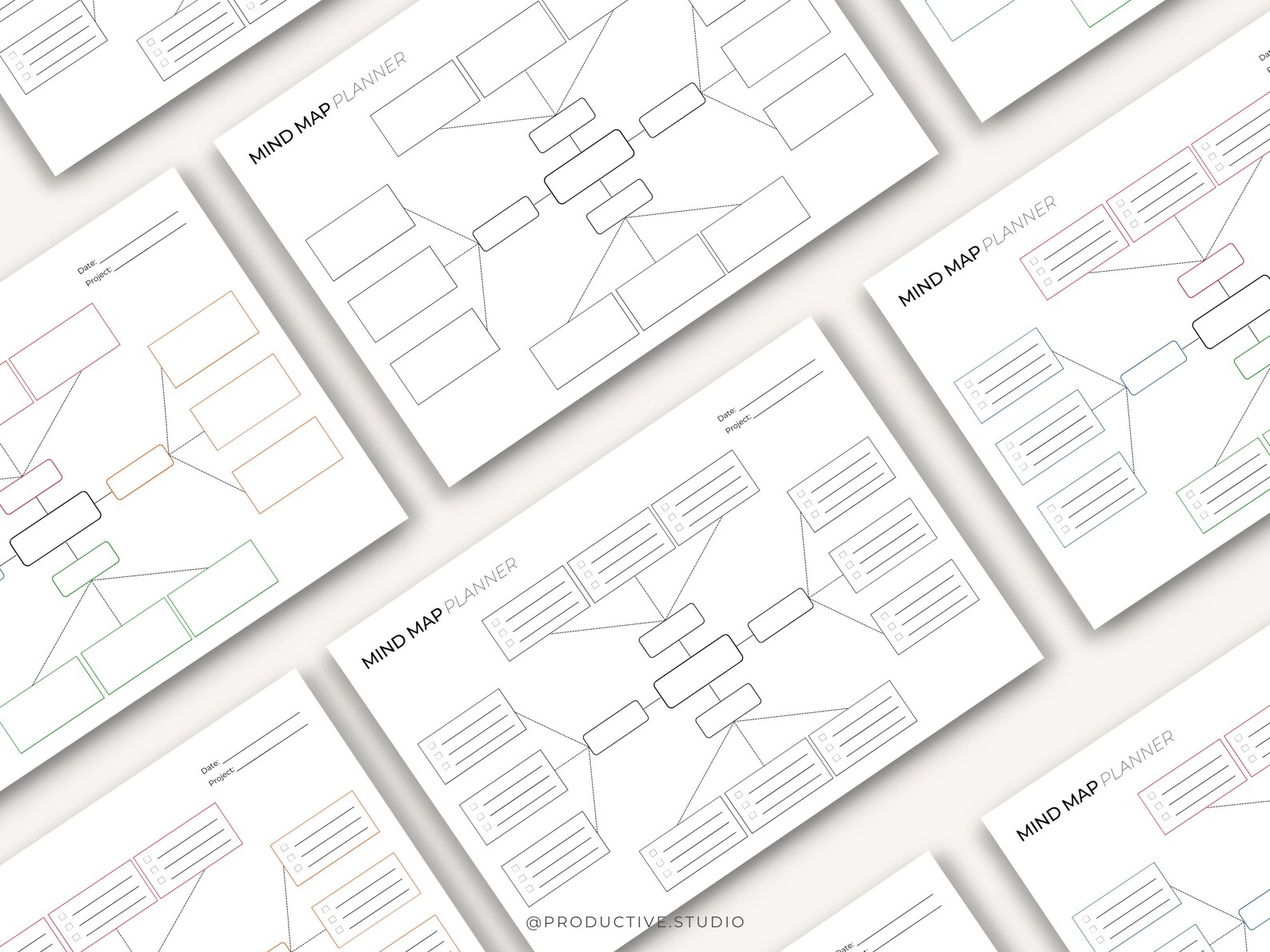 Mind Map Planner, Printable Mind Map, Brainstorming Map, Editable Mind ...