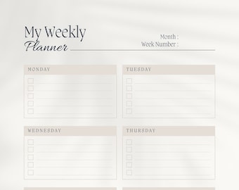 My weekly planner