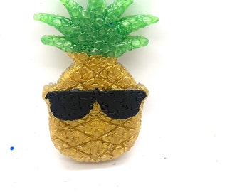Pineapple Car Freshie: Tropical Scented Aroma Bead Air Freshener