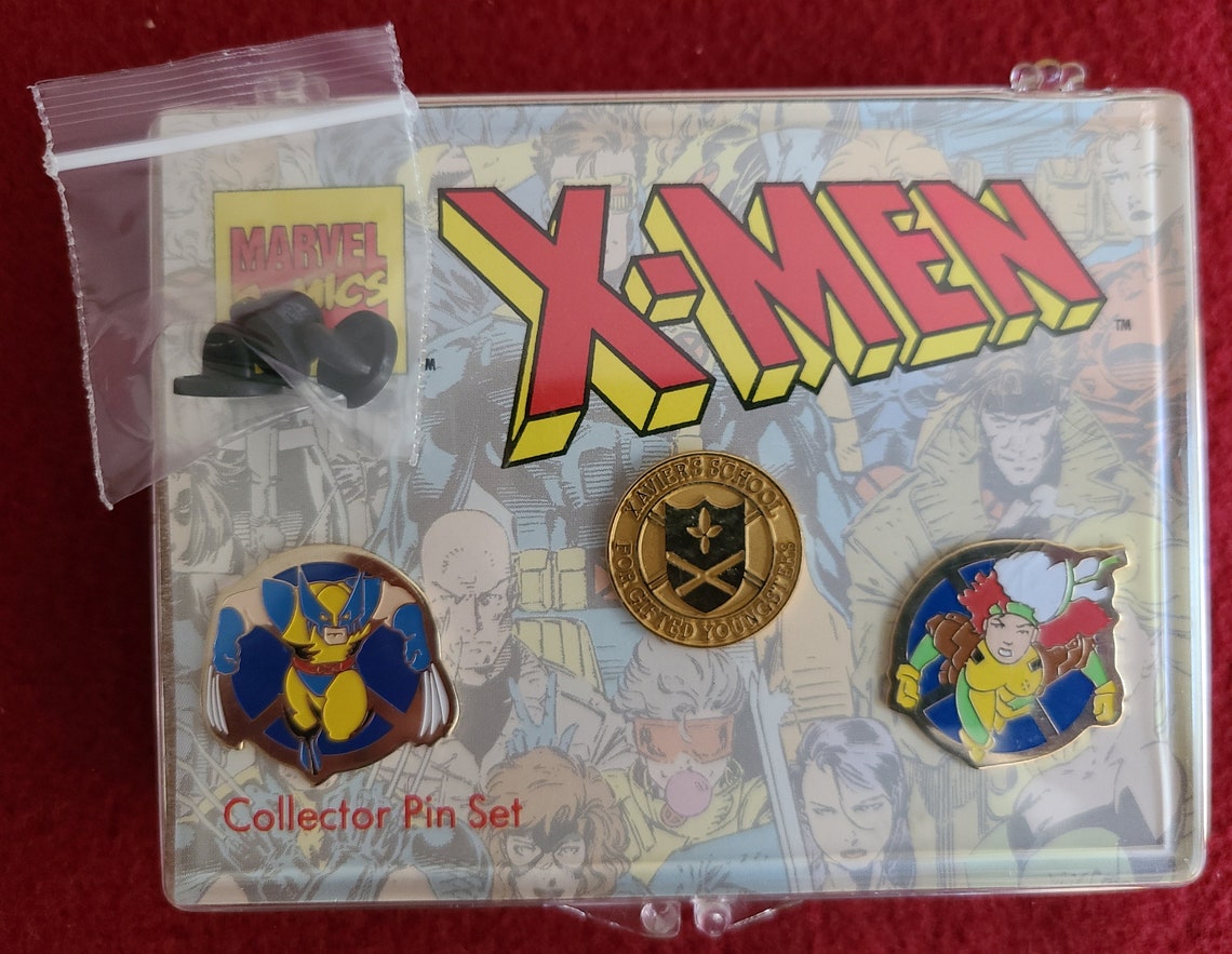 1993 Marvel Comics XMen Collectors Pin Set 3 Pins 3 extra Etsy