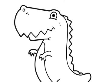 Download Dino Coloring Book Etsy
