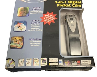 CoolCam 3-in-1 Digital Pocket Kamera USB Vintage Retro Tech Gadget Windows 98 ME 2000