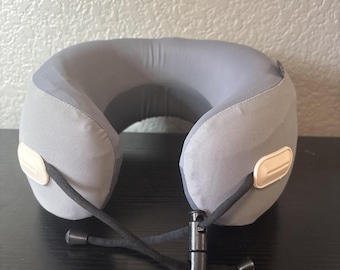 Noillab Memory Foam Travel Neck Pillow • Dark Grey • With Bag • NEW